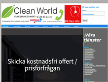 Tablet Screenshot of cleanworld.se